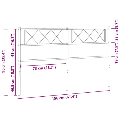 Metal Replace Headboard White 150 cm