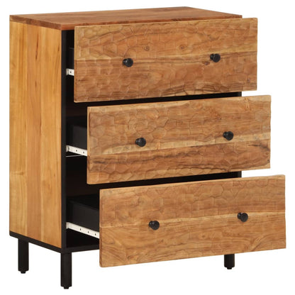 Side Cabinets 2 pcs 60x33x75 cm Solid Wood Acacia