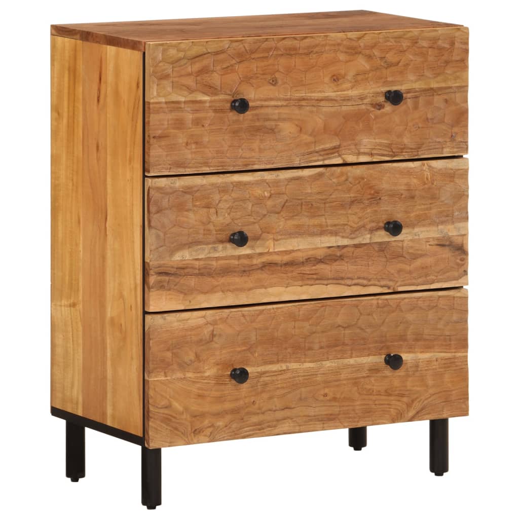 Side Cabinets 2 pcs 60x33x75 cm Solid Wood Acacia