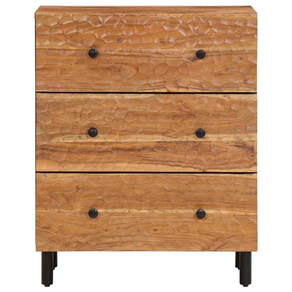 Side Cabinets 2 pcs 60x33x75 cm Solid Wood Acacia