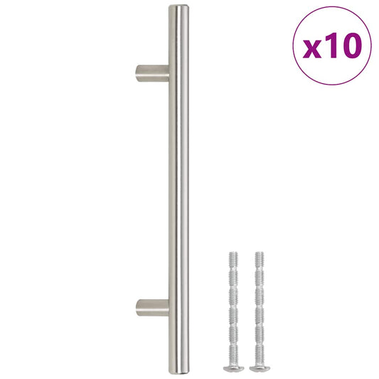 Cabinet Handles 10 pcs Silver 160 mm Stainless Steel