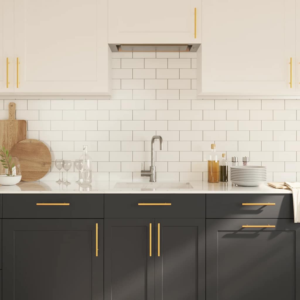 Cabinet Handles 10 pcs Gold 128 mm Stainless Steel