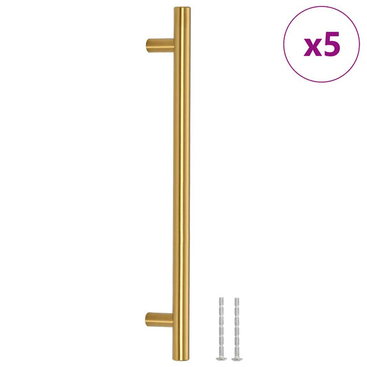 Cabinet Handles 5 pcs Gold 192 mm Stainless Steel