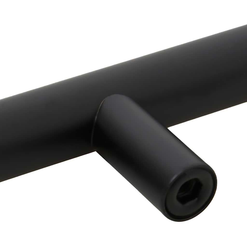 Cabinet Handles 10 pcs Black 64 mm Stainless Steel