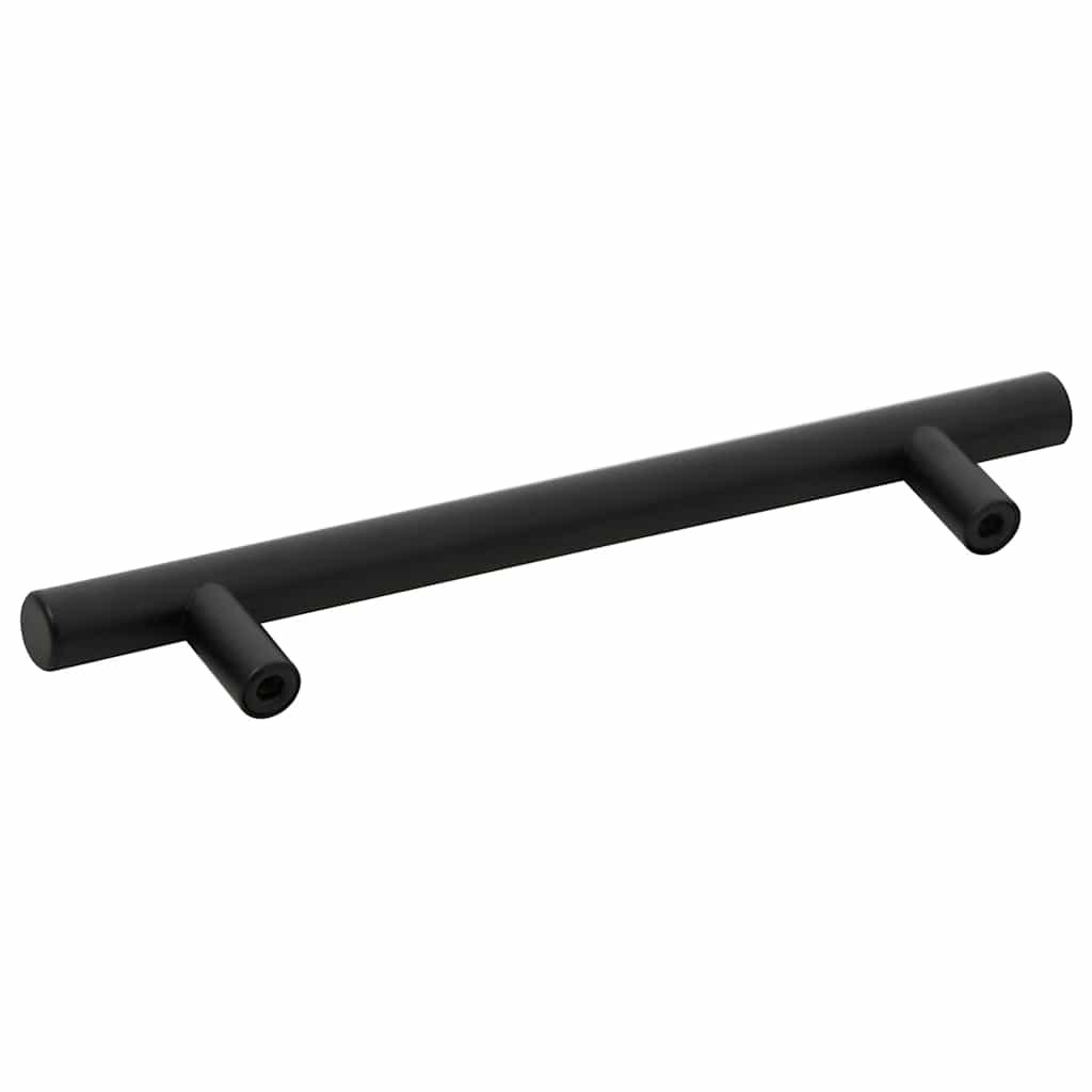 Cabinet Handles 10 pcs Black 128 mm Stainless Steel