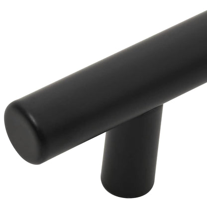 Cabinet Handles 10 pcs Black 128 mm Stainless Steel