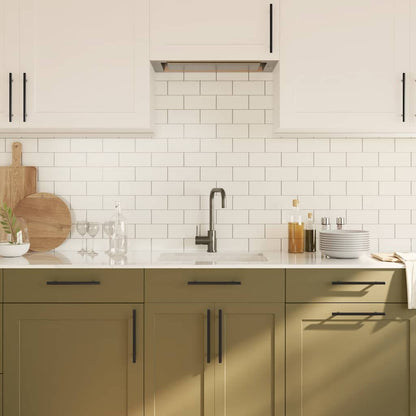 Cabinet Handles 10 pcs Black 160 mm Stainless Steel