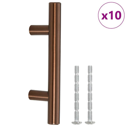Cabinet Handles 10 pcs Bronze 64 mm Stainless Steel