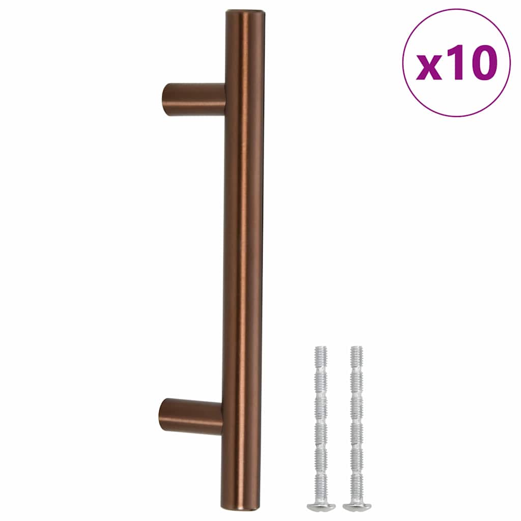 Cabinet Handles 10 pcs Bronze 96 mm Stainless Steel