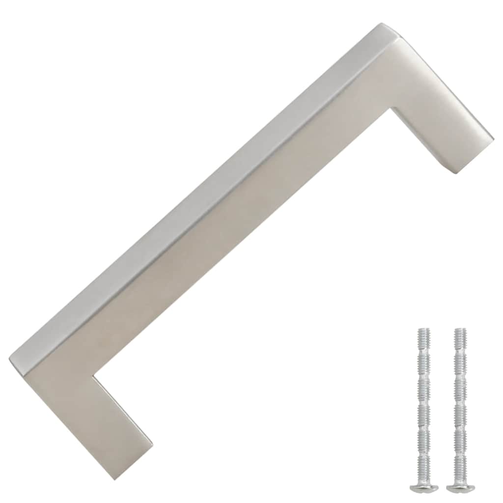 Cabinet Handles 10 pcs Silver 96 mm Stainless Steel