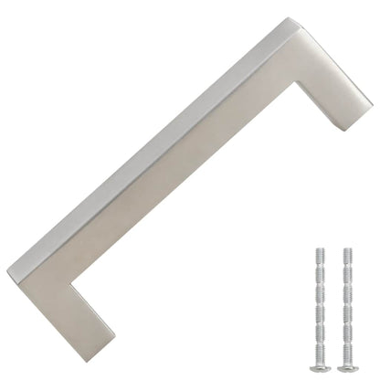 Cabinet Handles 10 pcs Silver 96 mm Stainless Steel