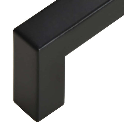 Cabinet Handles 10 pcs Black 96 mm Stainless Steel