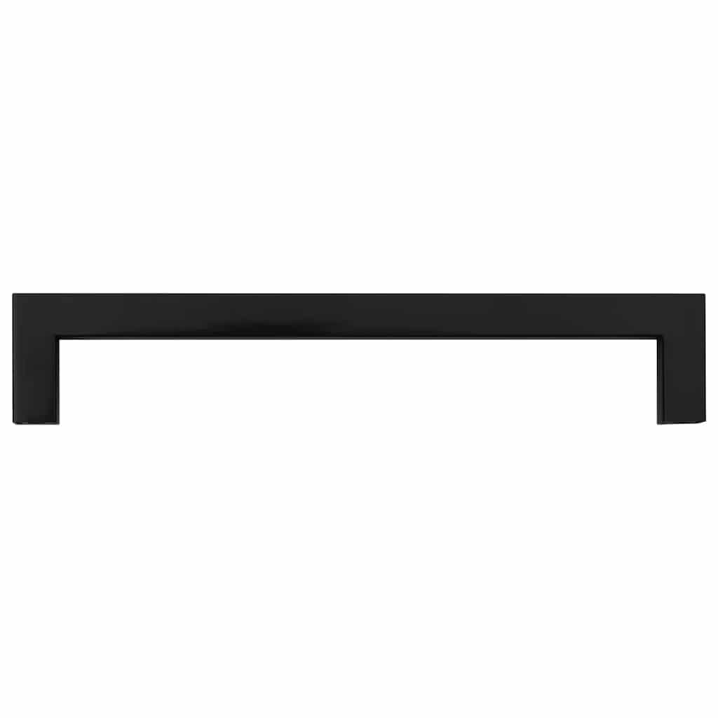 Cabinet Handles 10 pcs Black 160 mm Stainless Steel