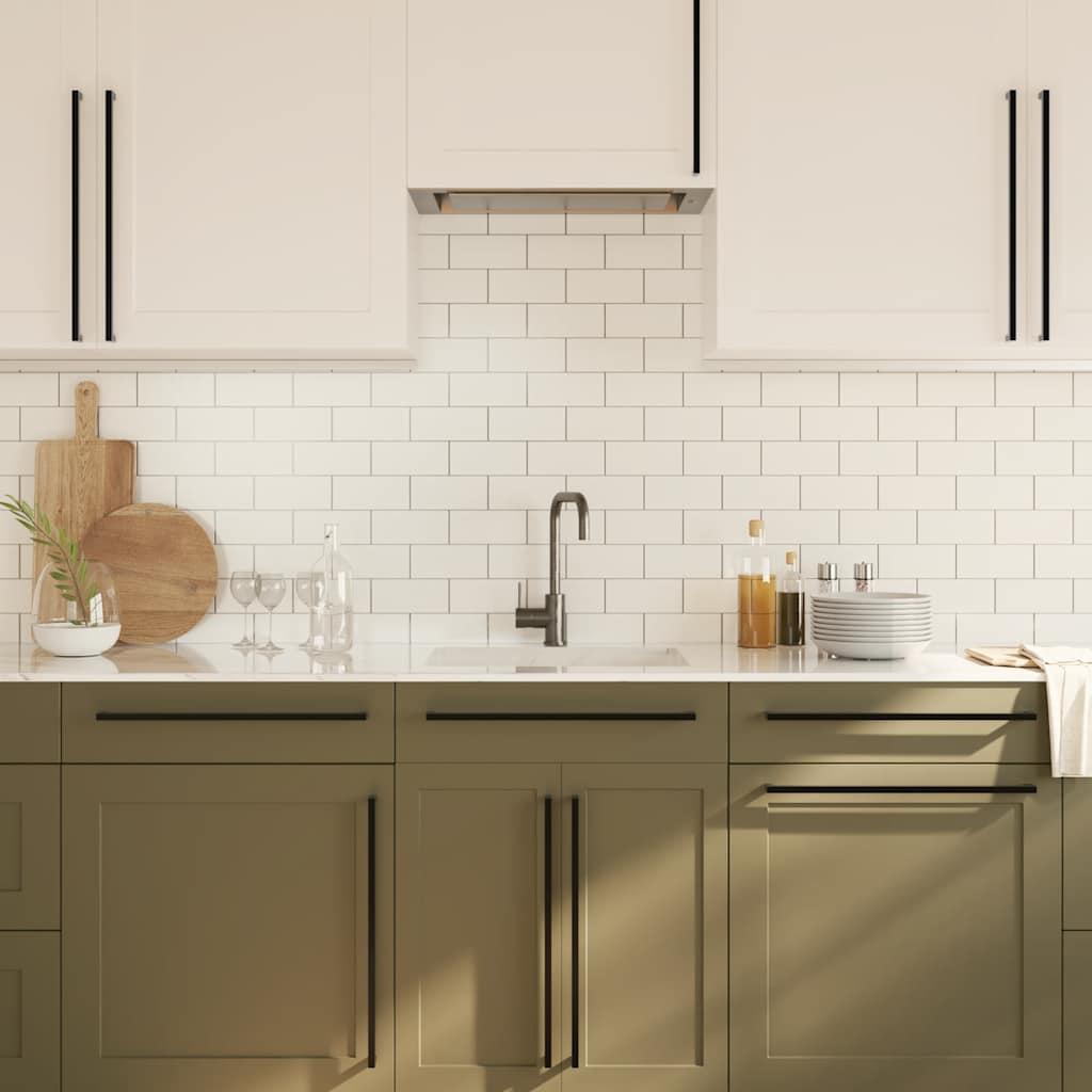Cabinet Handles 5 pcs Black 480 mm Stainless Steel