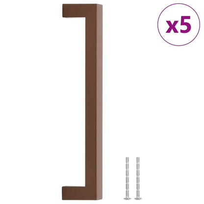 Cabinet Handles 5 pcs Bronze 192 mm Stainless Steel