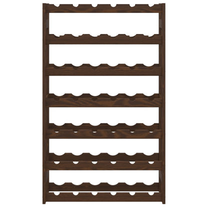 Wine Rack for 42 Bottles Brown Solid Wood Pine