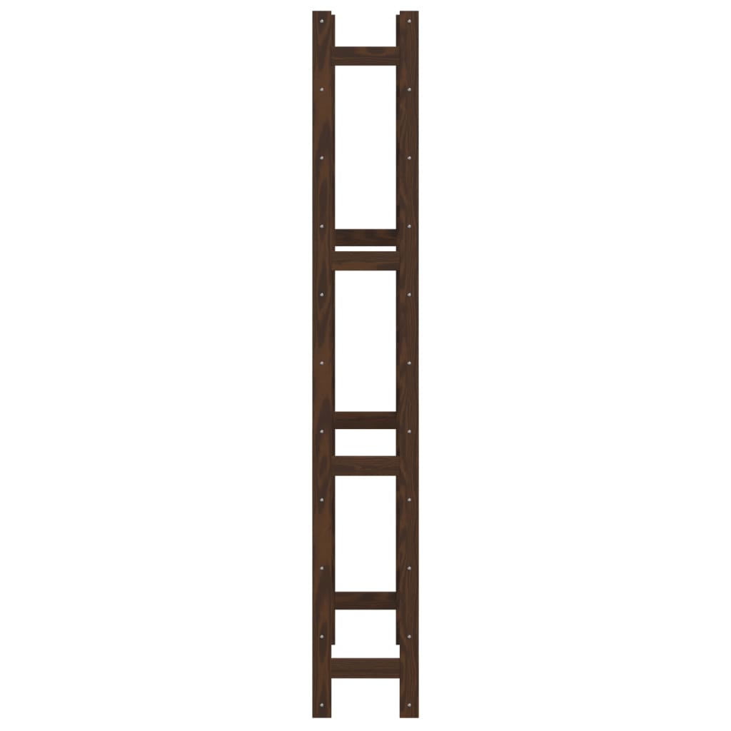 Wine Rack for 77 Bottles Brown Solid Wood Pine