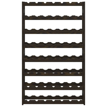 Wine Rack for 56 Bottles Black Solid Wood Pine