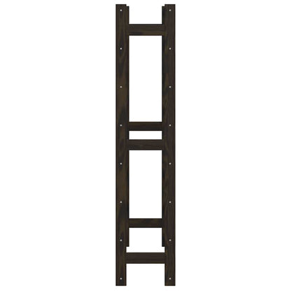 Wine Rack for 56 Bottles Black Solid Wood Pine