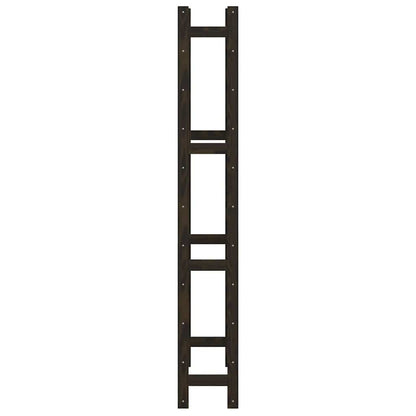 Wine Rack for 77 Bottles Black Solid Wood Pine