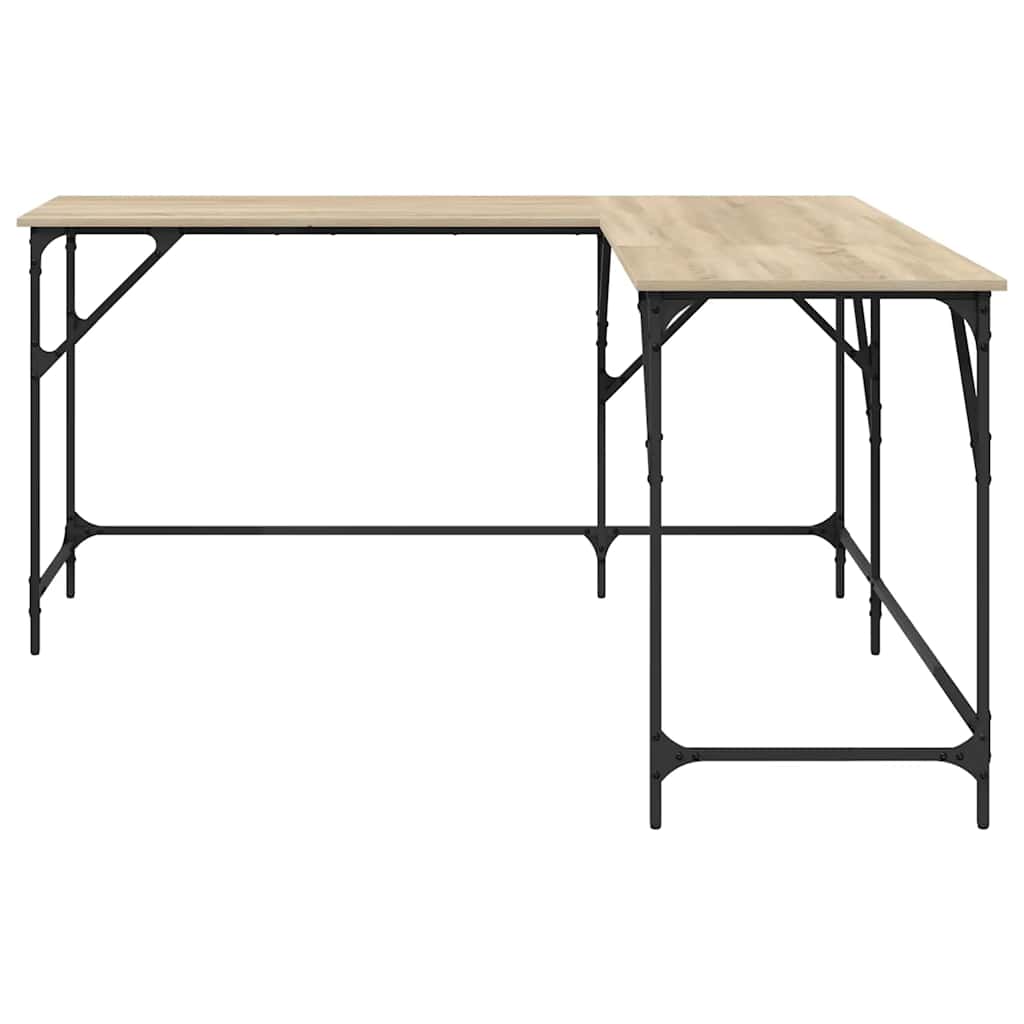 Desk Sonoma Oak 149x149x75 cm Engineered Wood