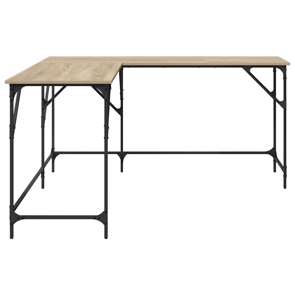 Desk Sonoma Oak 149x149x75 cm Engineered Wood
