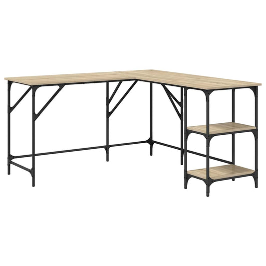 Desk Sonoma Oak 139x139x75 cm Engineered Wood