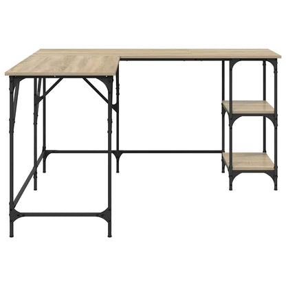 Desk Sonoma Oak 139x139x75 cm Engineered Wood