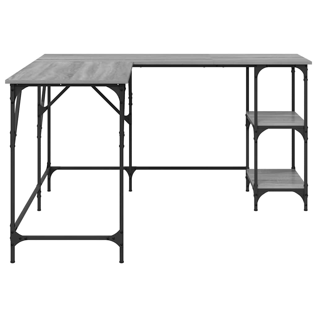 Desk Grey Sonoma 139x139x75 cm Engineered Wood