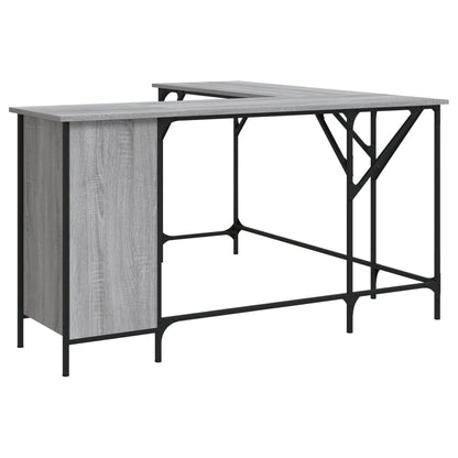 Desk Grey Sonoma 141x141x75 cm Engineered Wood