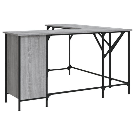 Desk Grey Sonoma 141x141x75 cm Engineered Wood