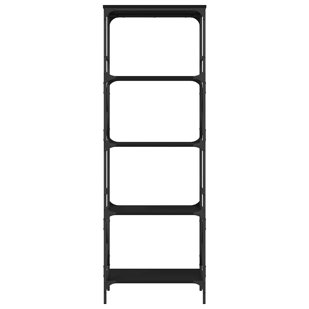 Bookcase 5-Tier Black 59x35x171 cm Engineered Wood