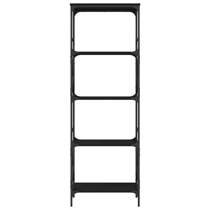 Bookcase 5-Tier Black 59x35x171 cm Engineered Wood
