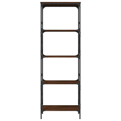 Bookcase 5-Tier Brown Oak 59x35x171 cm Engineered Wood