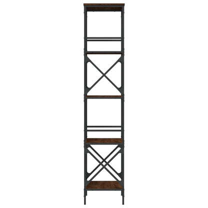 Bookcase 5-Tier Brown Oak 59x35x171 cm Engineered Wood