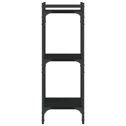 Bookcase 3-Tier Black 40x30x86 cm Engineered Wood