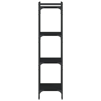 Bookcase 4-Tier Black 40x30x120 cm Engineered Wood