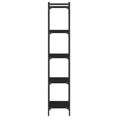Bookcase 5-Tier Black 40x30x154 cm Engineered Wood