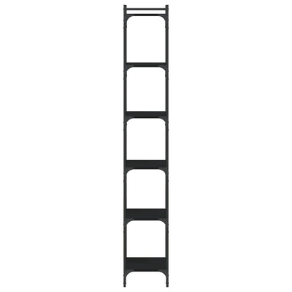 Bookcase 6-Tier Black 40x30x188 cm Engineered Wood