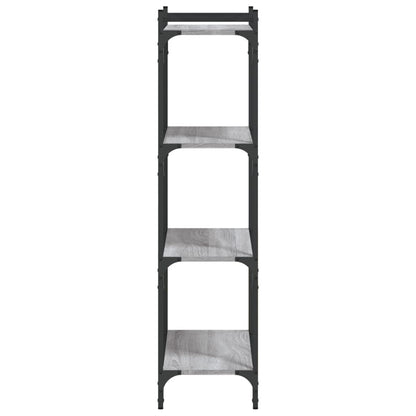 Bookcase 4-Tier Grey Sonoma 60x30x120 cm Engineered Wood