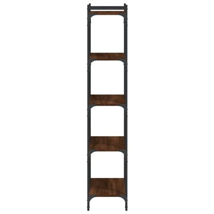 Bookcase 5-Tier Brown Oak 60x30x154 cm Engineered Wood