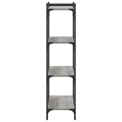 Bookcase 4-Tier Grey Sonoma 80x30x120 cm Engineered Wood