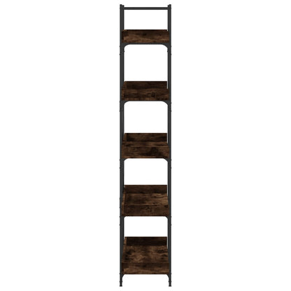 Bookcase 5-Tier Smoked Oak 100x33x180,5 cm Engineered Wood