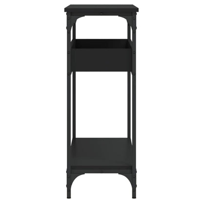 Console Table with Shelf Black 100x29x75cm Engineered Wood