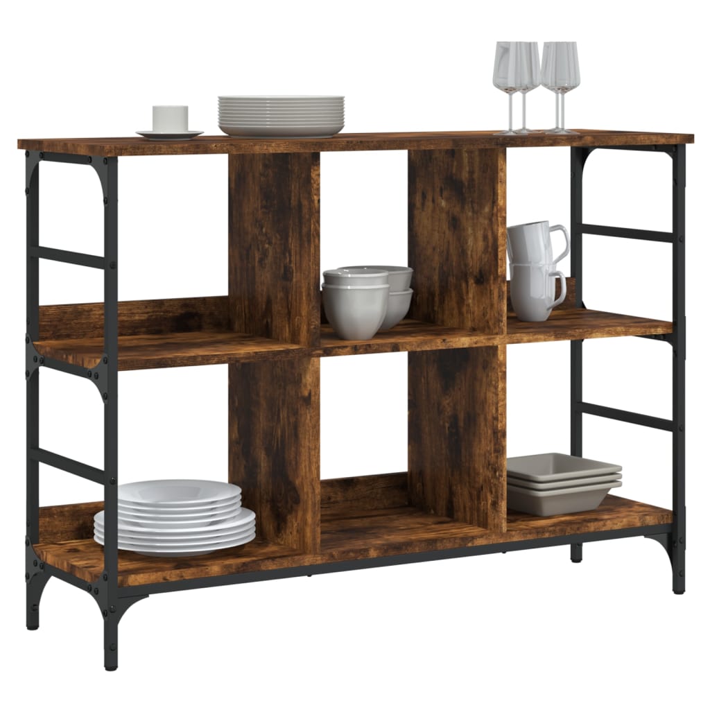 Sideboard Smoked Oak 102x32x73.5 cm Engineered Wood