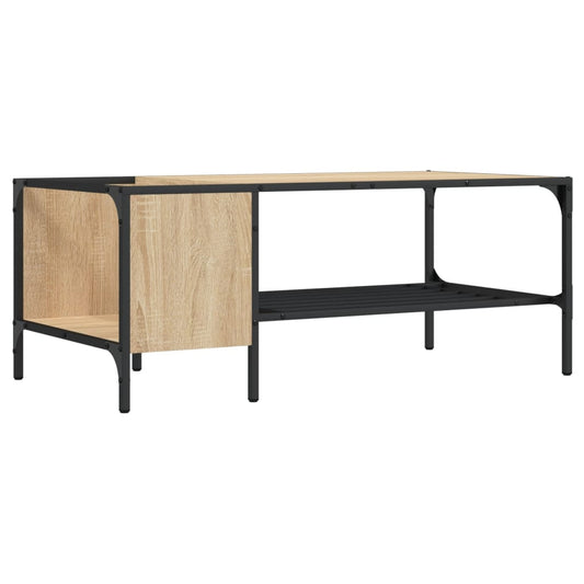 Coffee Table with Rack Sonoma Oak 100x51x40 cm Engineered Wood