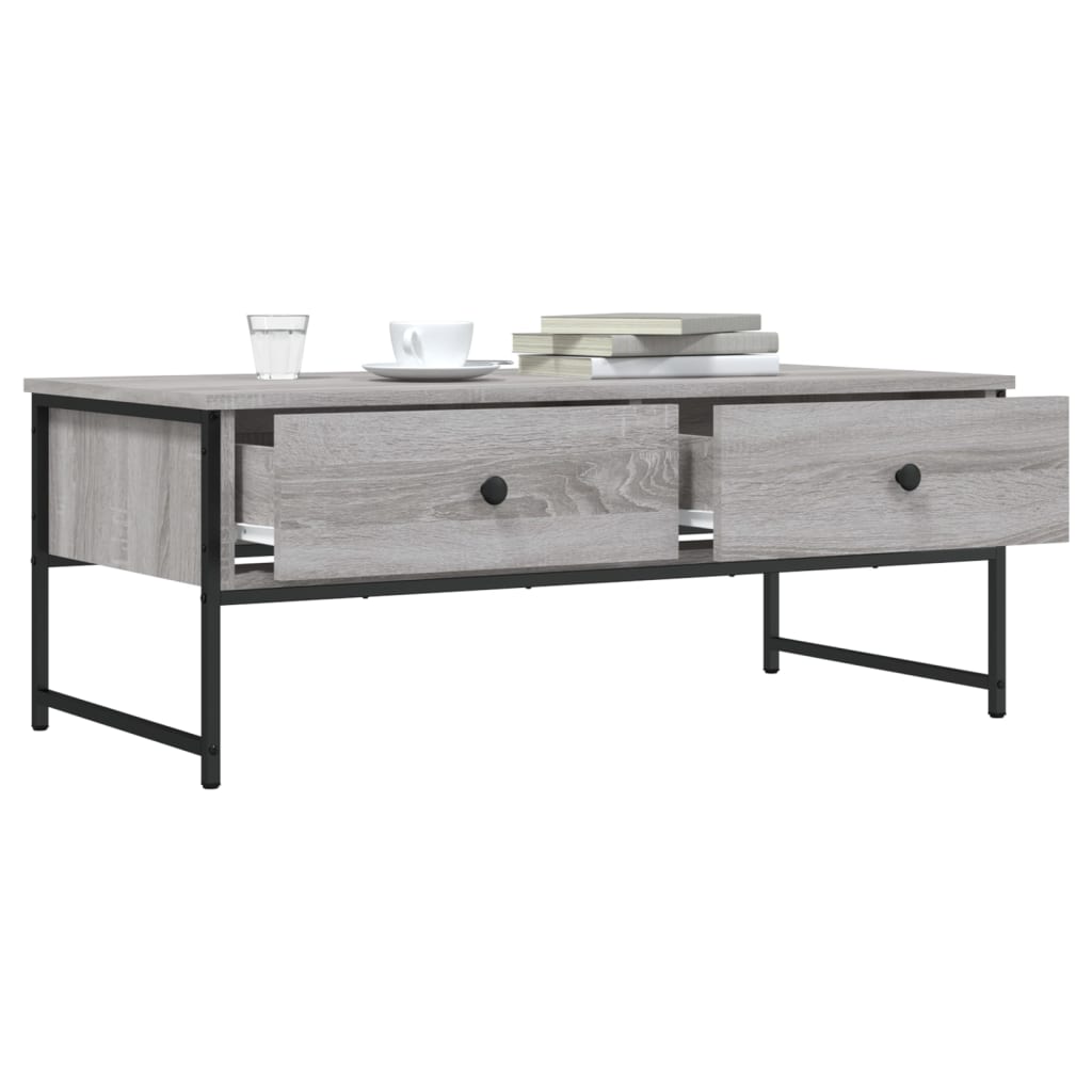 Coffee Table Grey Sonoma 101x49x39,5 cm Engineered Wood