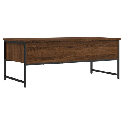 Coffee Table Brown Oak 101x49x39.5 cm Engineered Wood