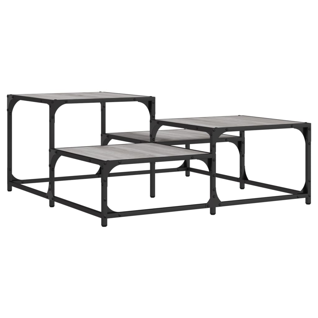 Coffee Table Grey Sonoma 87.5x87.5x40 cm Engineered Wood