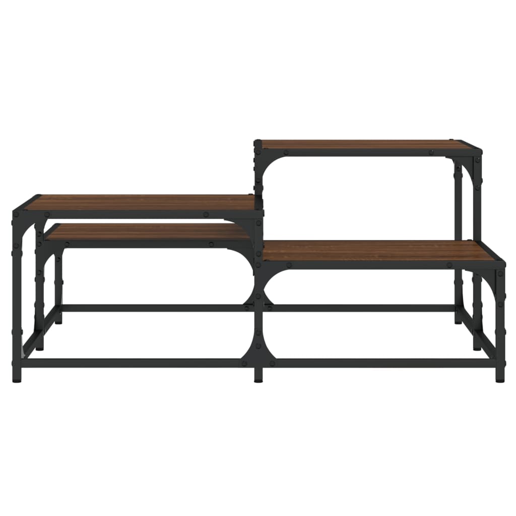 Coffee Table Brown Oak 87.5x87.5x40 cm Engineered Wood
